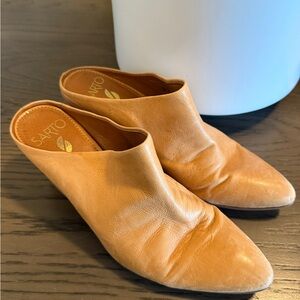 Franco Sarto Women's Camel Leather Mules